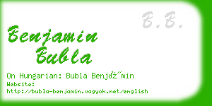 benjamin bubla business card